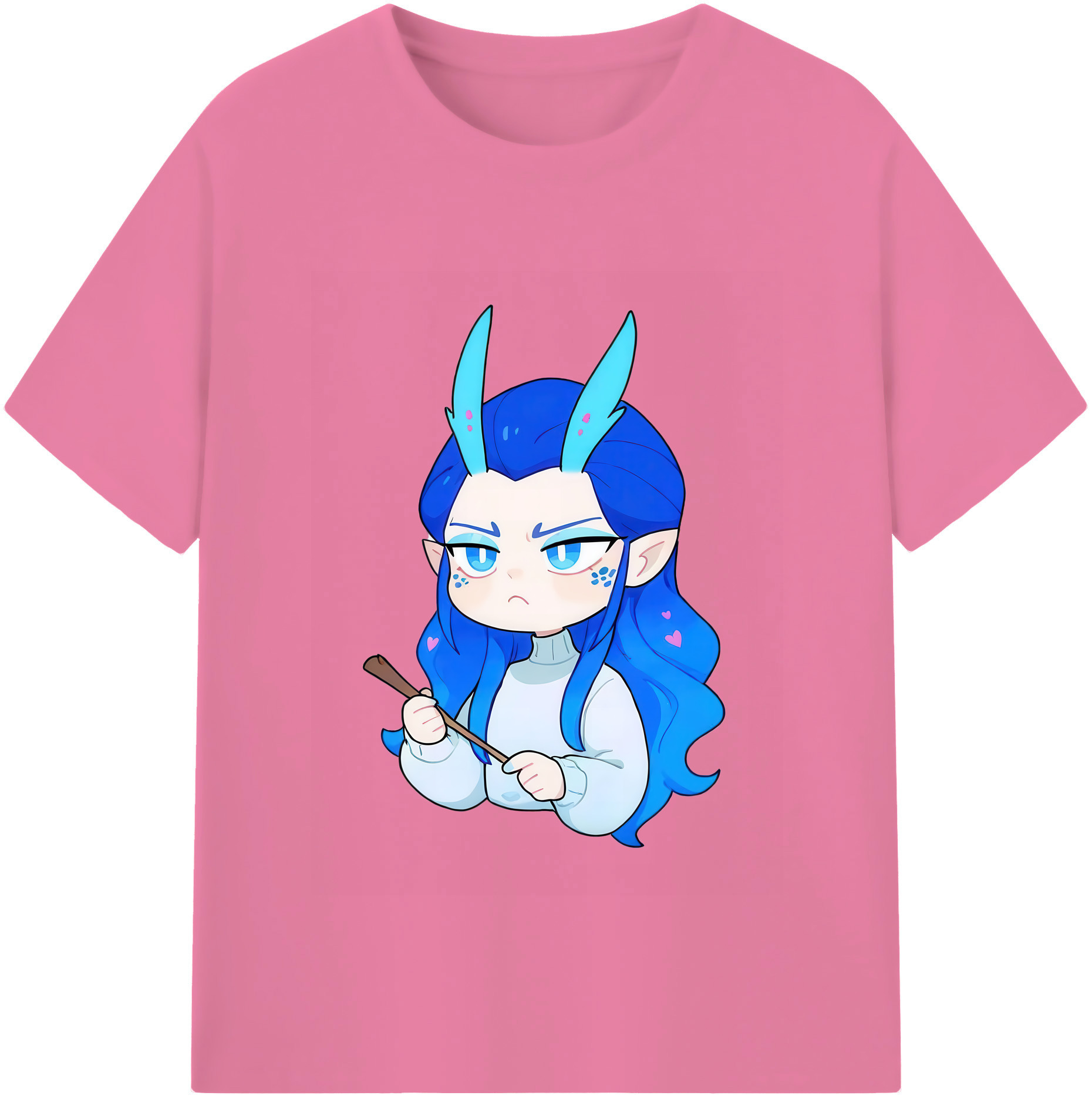 （画像用） Ne Zha 2 ナタ 魔童の大暴れ 綿100％半袖Tシャツ（フロントプリント）